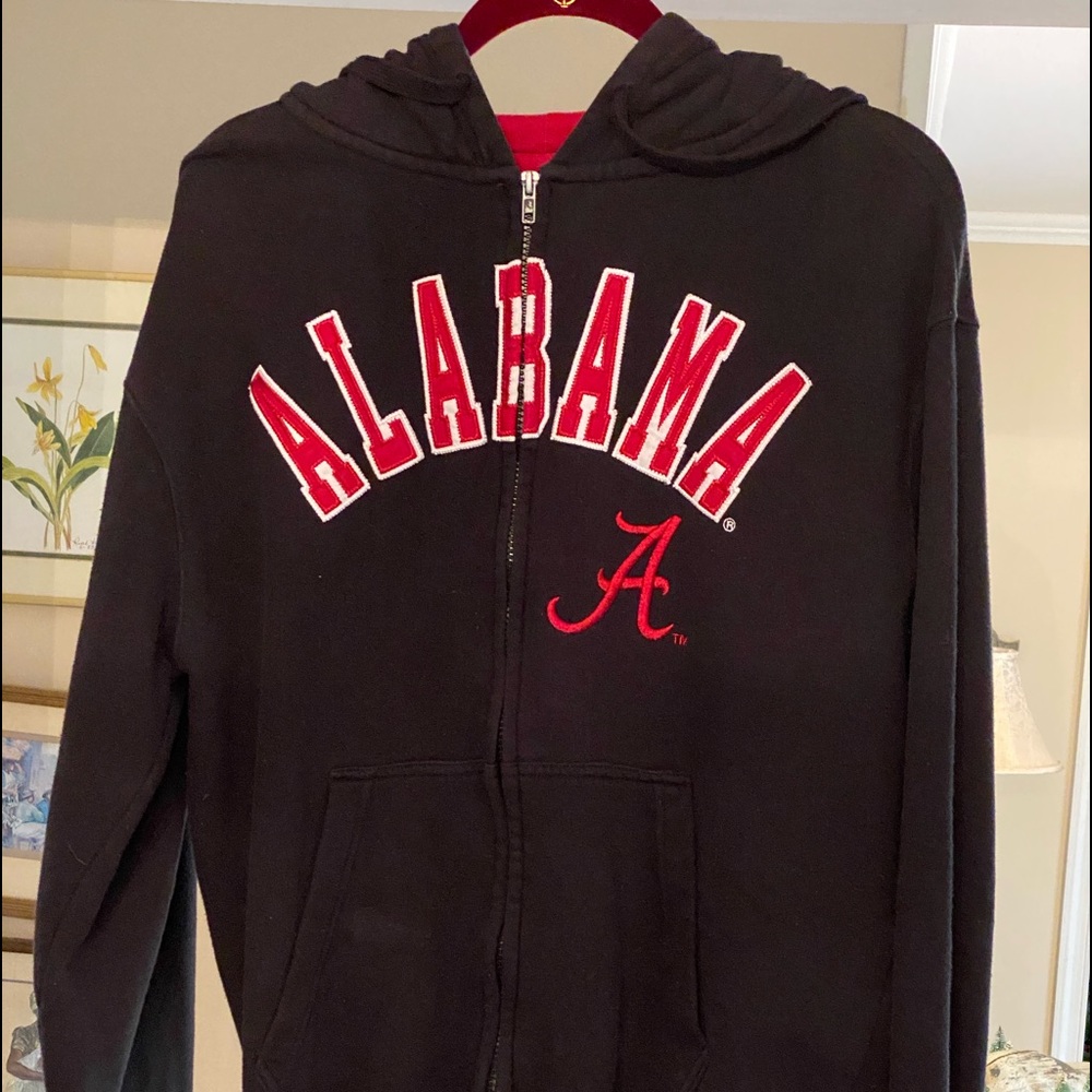 University of Alabama embroidered zip hoodie